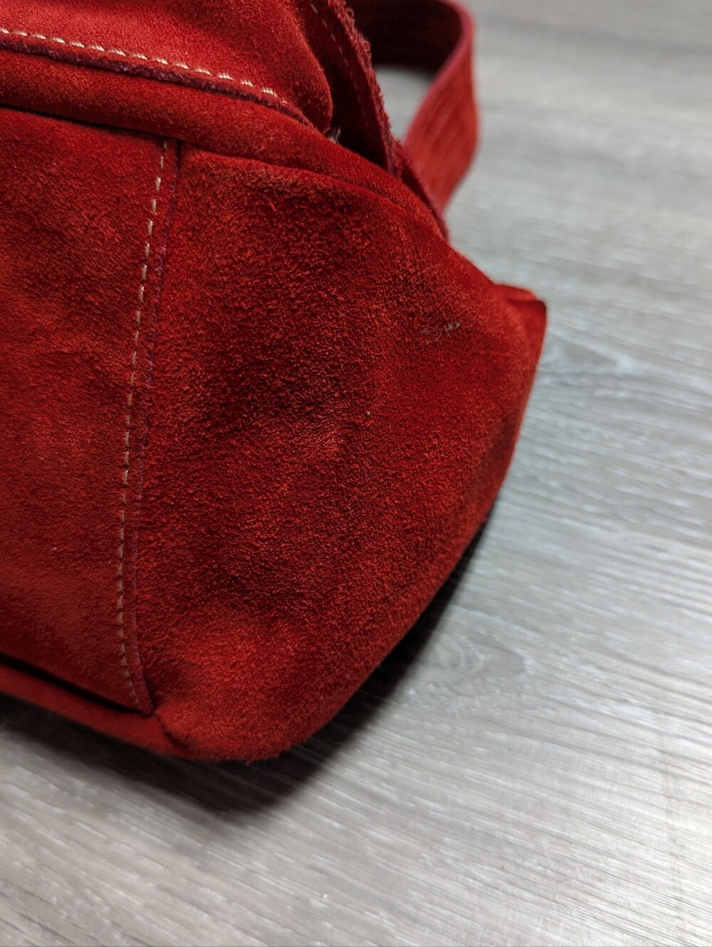 Vintage 2002 Banana Republic Suede Handbag Y2K - Picture 10 of 12